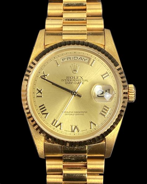 rolex oyster perpetual day date geneve swiss made 18k|rolex datejust roman numerals.